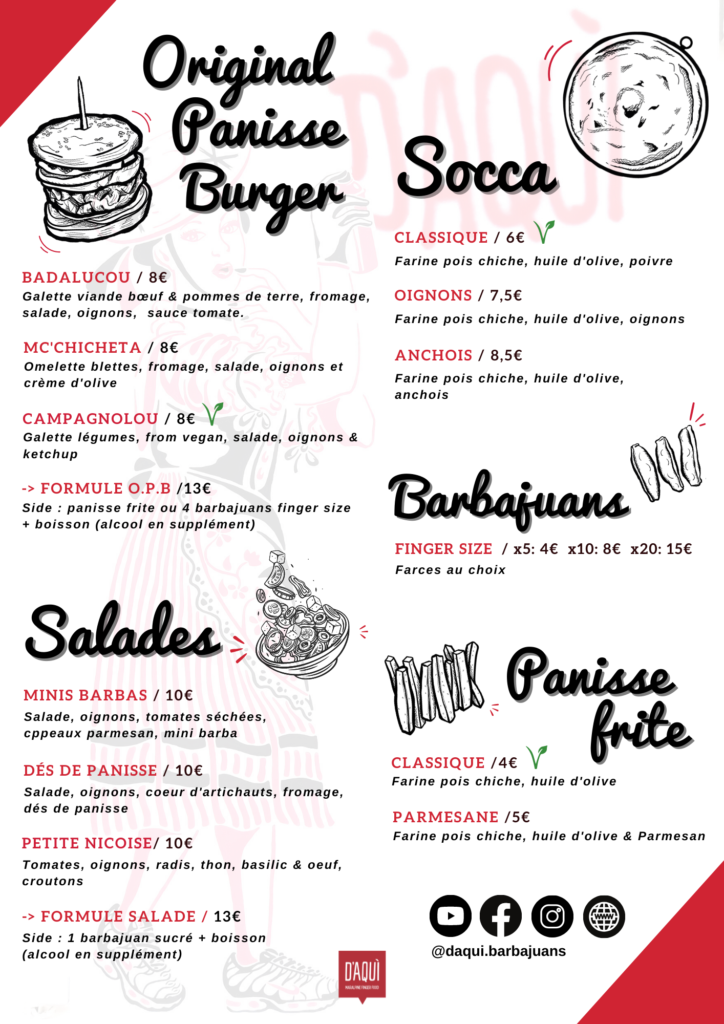 Menu D'AQUI Juin 2022
